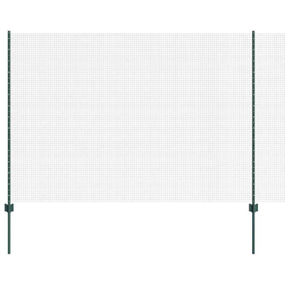 Valla vidaxl con poste verde 1,5 x 10 m acero y PVC