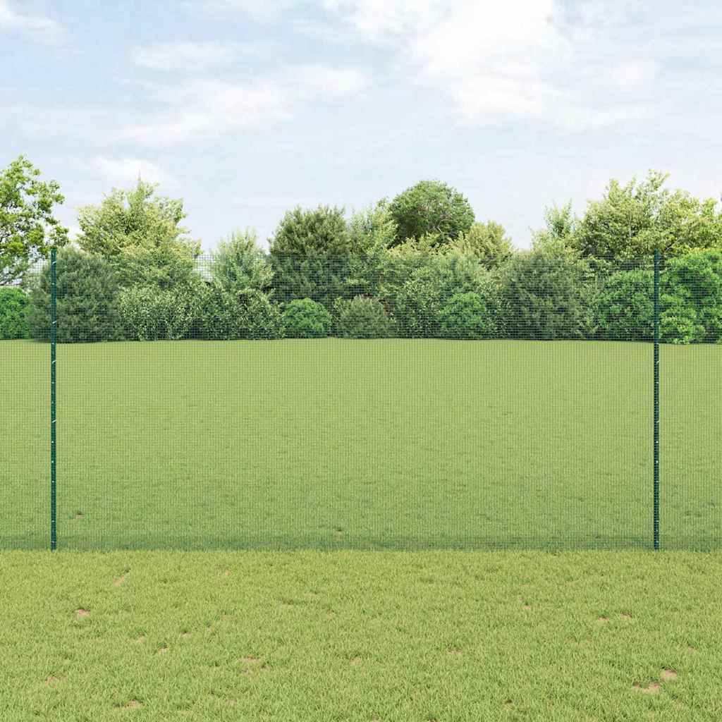 Valla vidaxl con poste verde 1,6 x 10 m acero y PVC