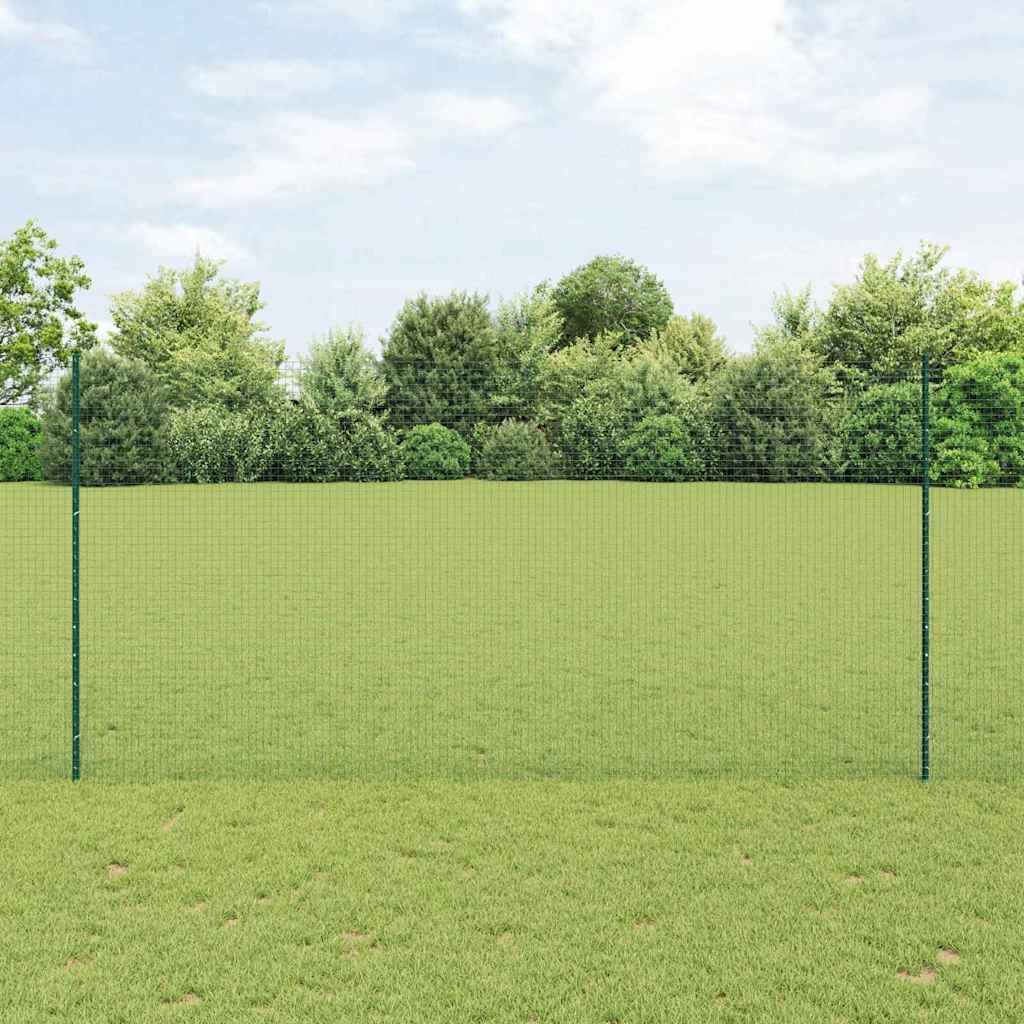 Recinzione Vidaxl con palo verde 1,6 x 10 m in acciaio e PVC