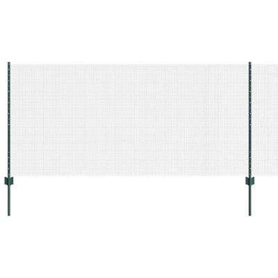 Vidaxl hek met paal groen 1 x 25 m staal