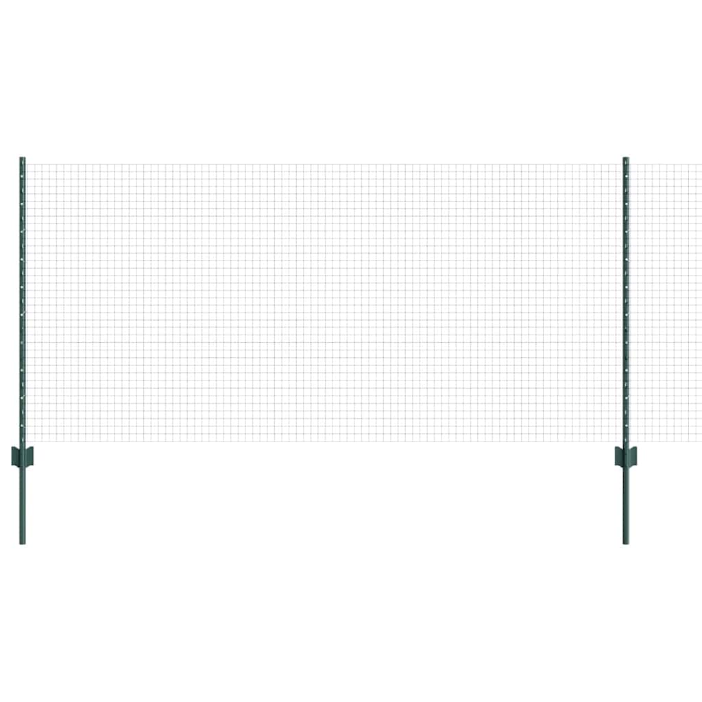 Valla vidaxxl con poste verde 1 x 25 m acero