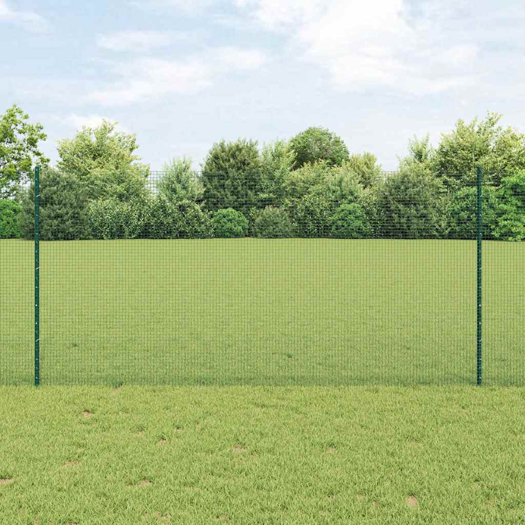 Recinzione Vidaxl con palo verde 1,2 x 25 m in acciaio e PVC