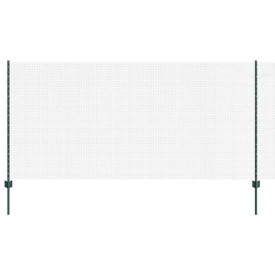Valla vidaxl con poste verde 1,2 x 25 m acero y PVC