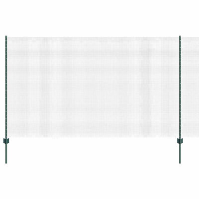 Valla vidaxxl con poste verde 1,4 x 25 m acero y PVC