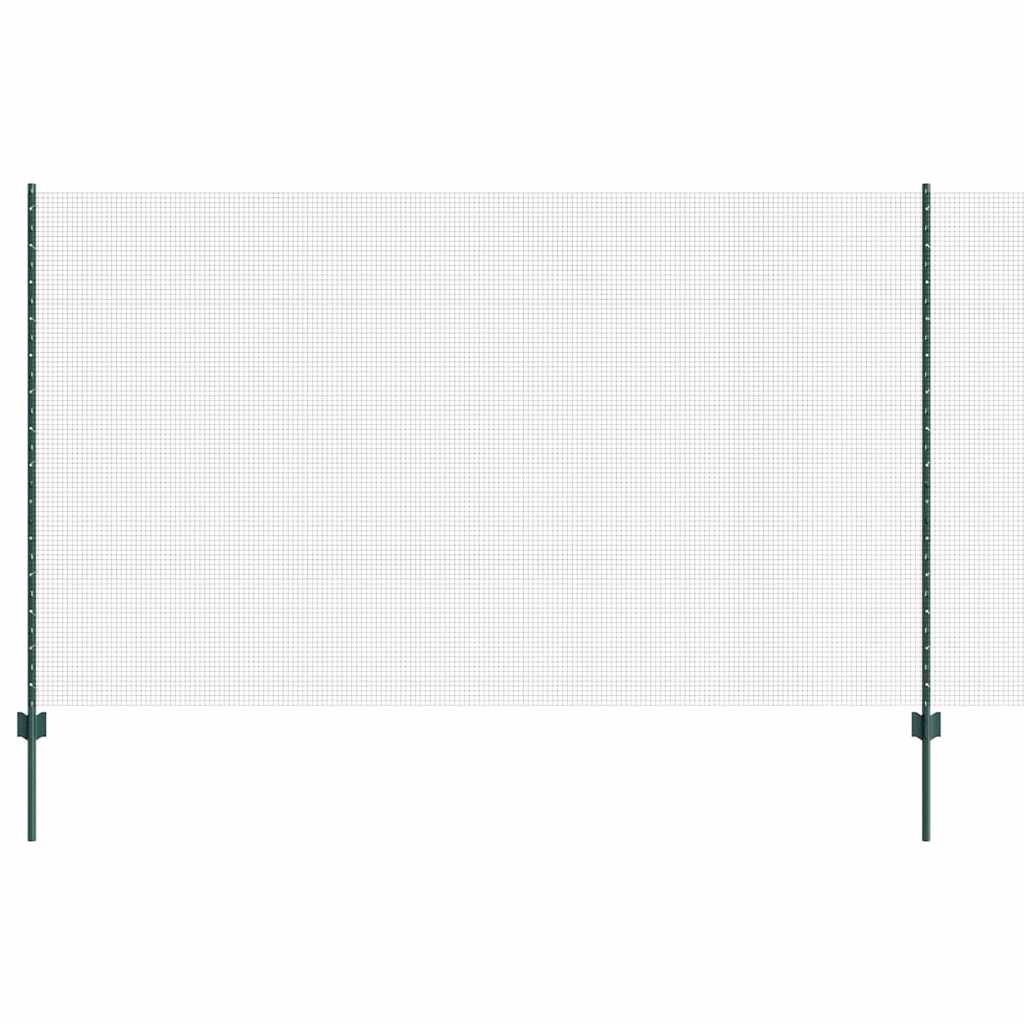 Recinzione Vidaxxl con palo verde 1,4 x 25 m in acciaio e PVC