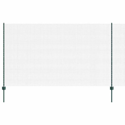 Valla vidaxxl con poste verde 1,4 x 25 m acero y PVC