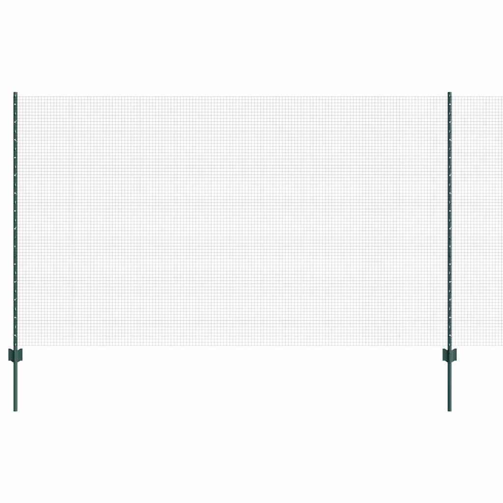 Recinzione Vidaxxl con palo verde 1,4 x 25 m in acciaio e PVC