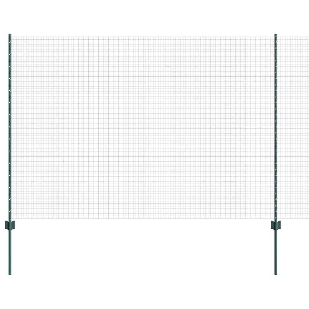 Recinzione Vidaxxl con palo verde 1,5 x 25 m in acciaio