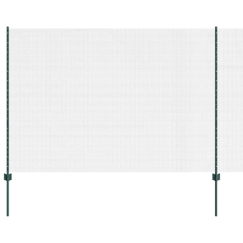 Valla vidaxl con poste verde 1,6 x 25 m acero y PVC