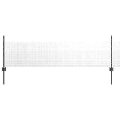 Valla vidaxxl con poste acero gris 0,5 x 10 m
