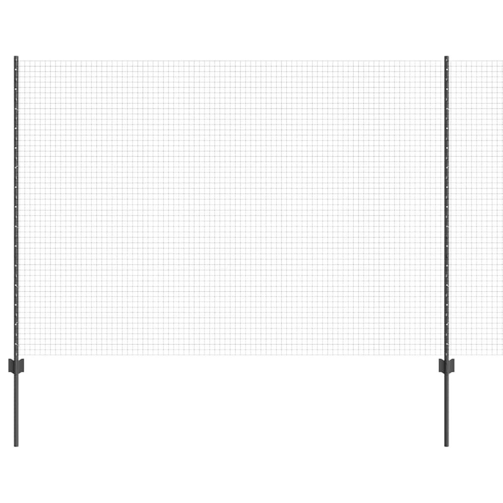 Valla vidaxl con poste acero gris 1,5 x 10 m