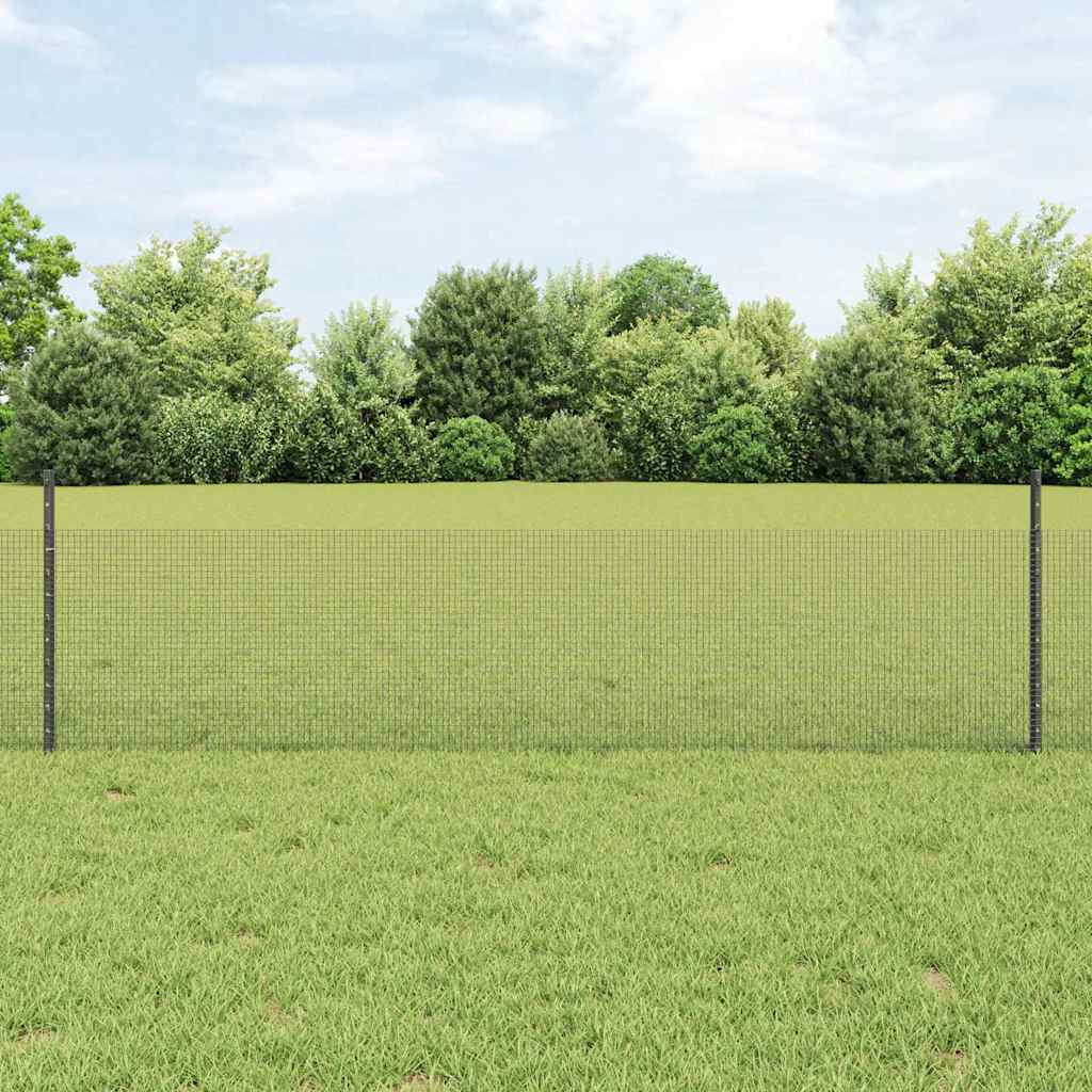Recinzione Vidaxxl con palo grigio 0,5 x 25 m in acciaio