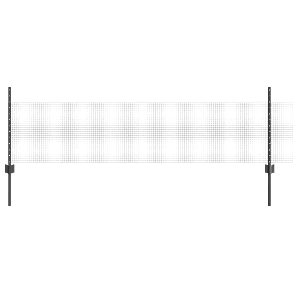 Valla vidaxxl con poste acero gris 0,5 x 25 m