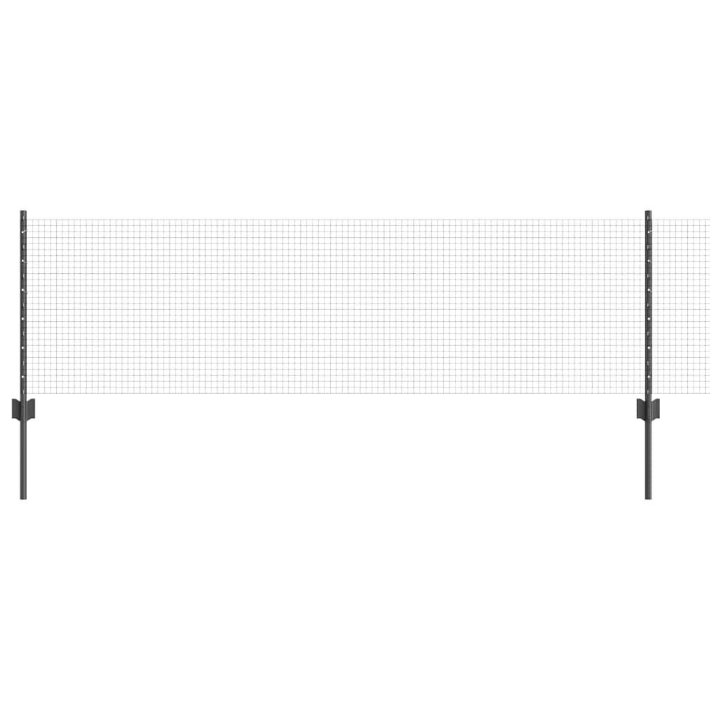 Valla vidaxl con poste gris 0,6 x 25 m acero y PVC