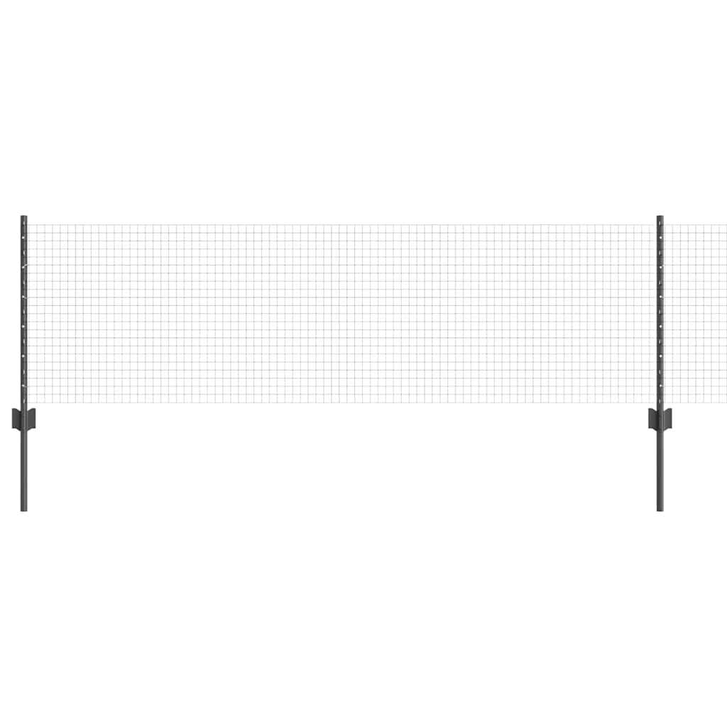 Valla vidaxl con poste gris 0,6 x 25 m acero y PVC
