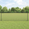 Vidaxl hek met paal grijs 0,8 x 25 m staal en pvc