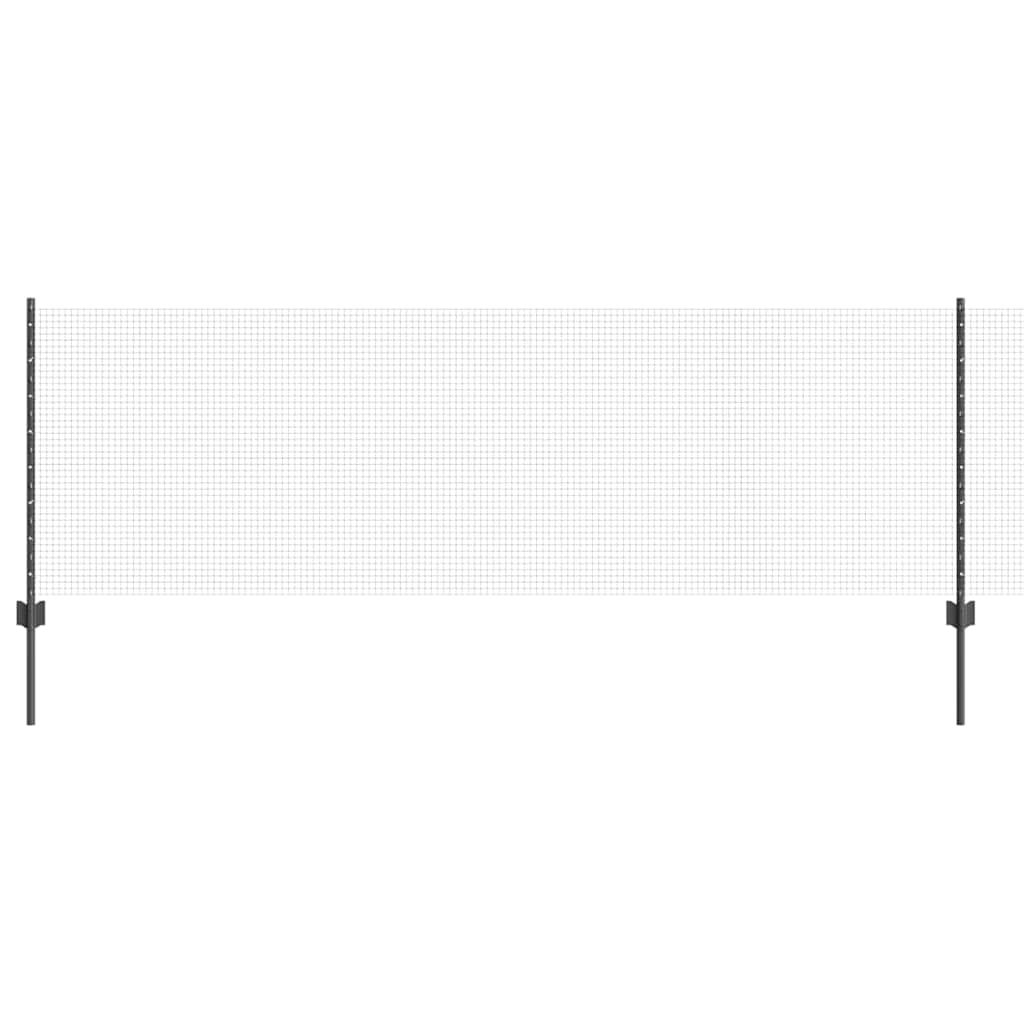 Valla vidaxl con poste gris 0,8 x 25 m acero y PVC