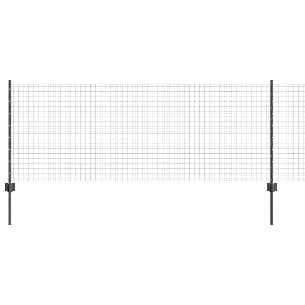 Valla vidaxl con poste gris 0,8 x 25 m acero y PVC