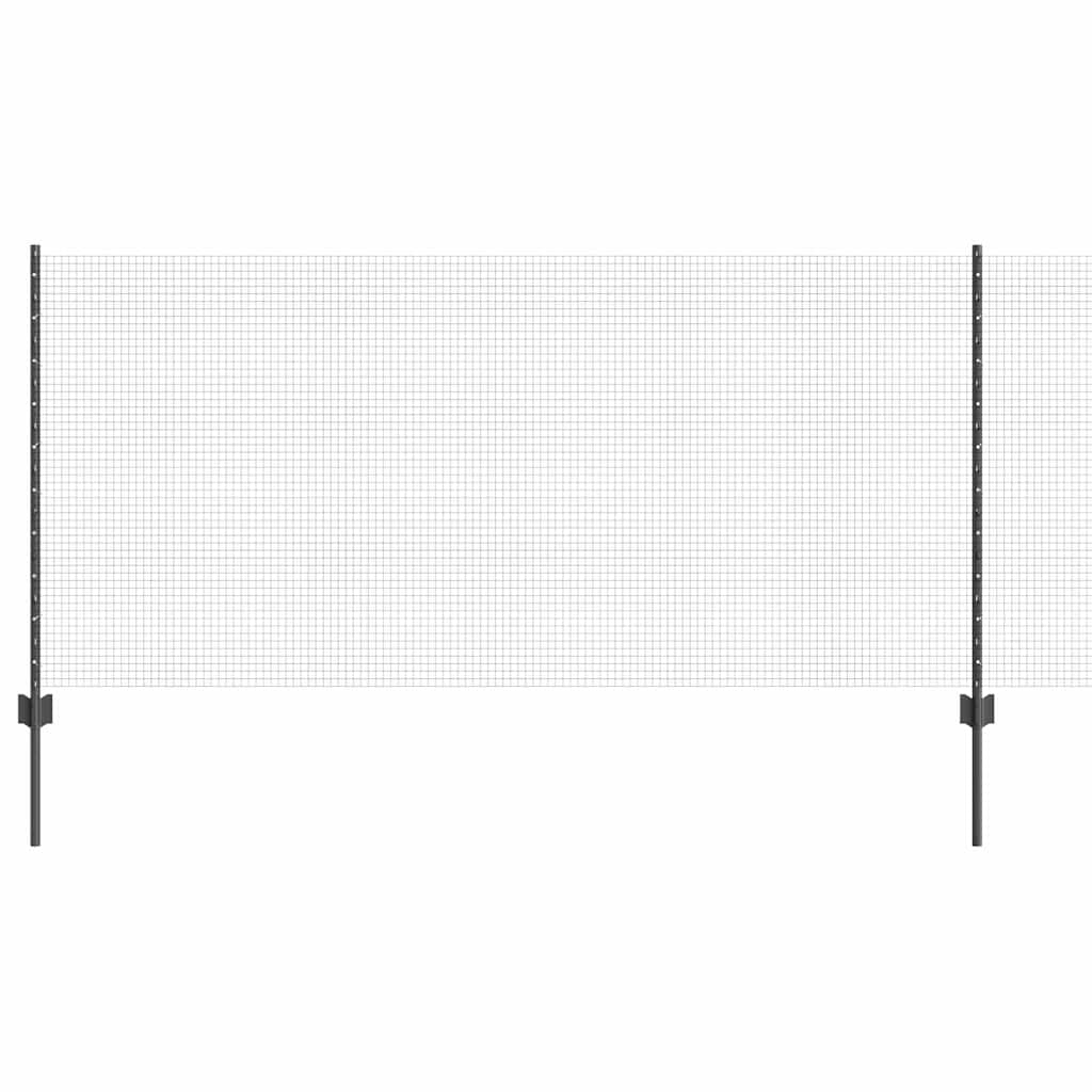 Valla vidaxxl con poste gris 1 x 25 m acero