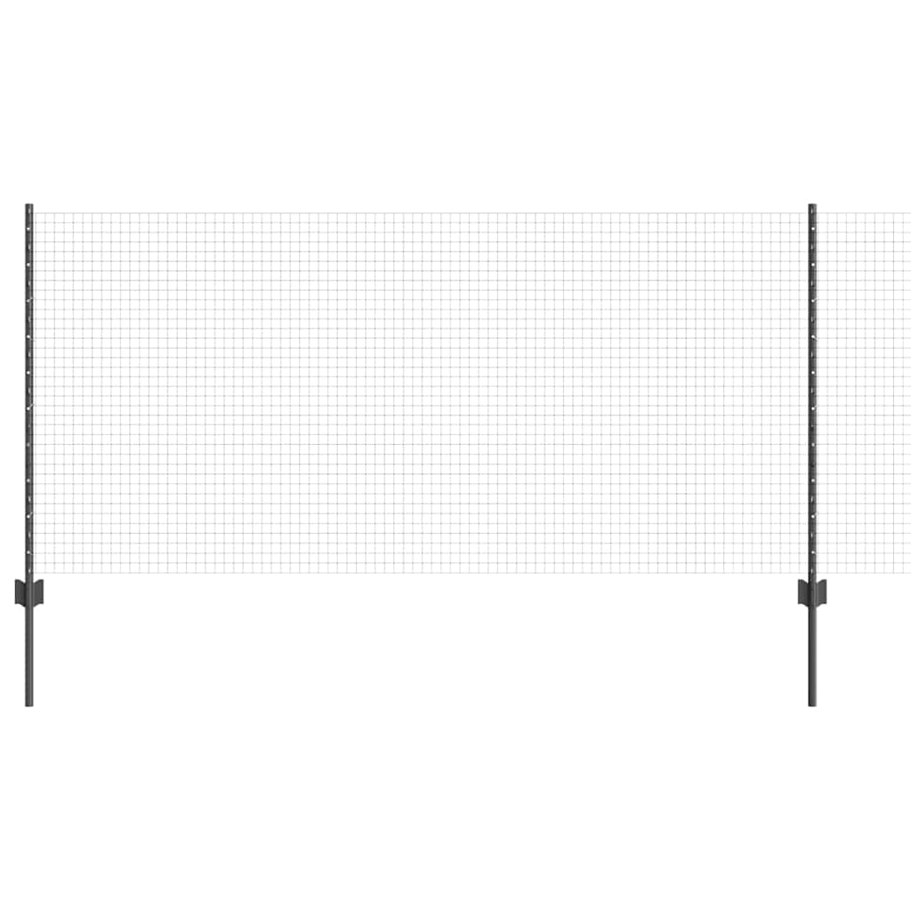 Valla vidaxxl con poste gris 1 x 25 m acero