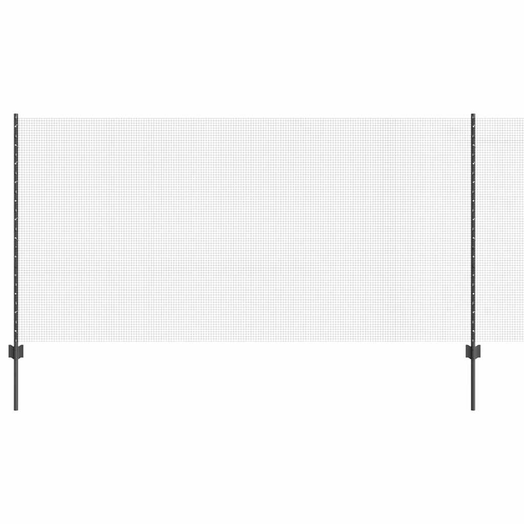 Valla vidaxl con poste gris 1,2 x 25 m acero y PVC