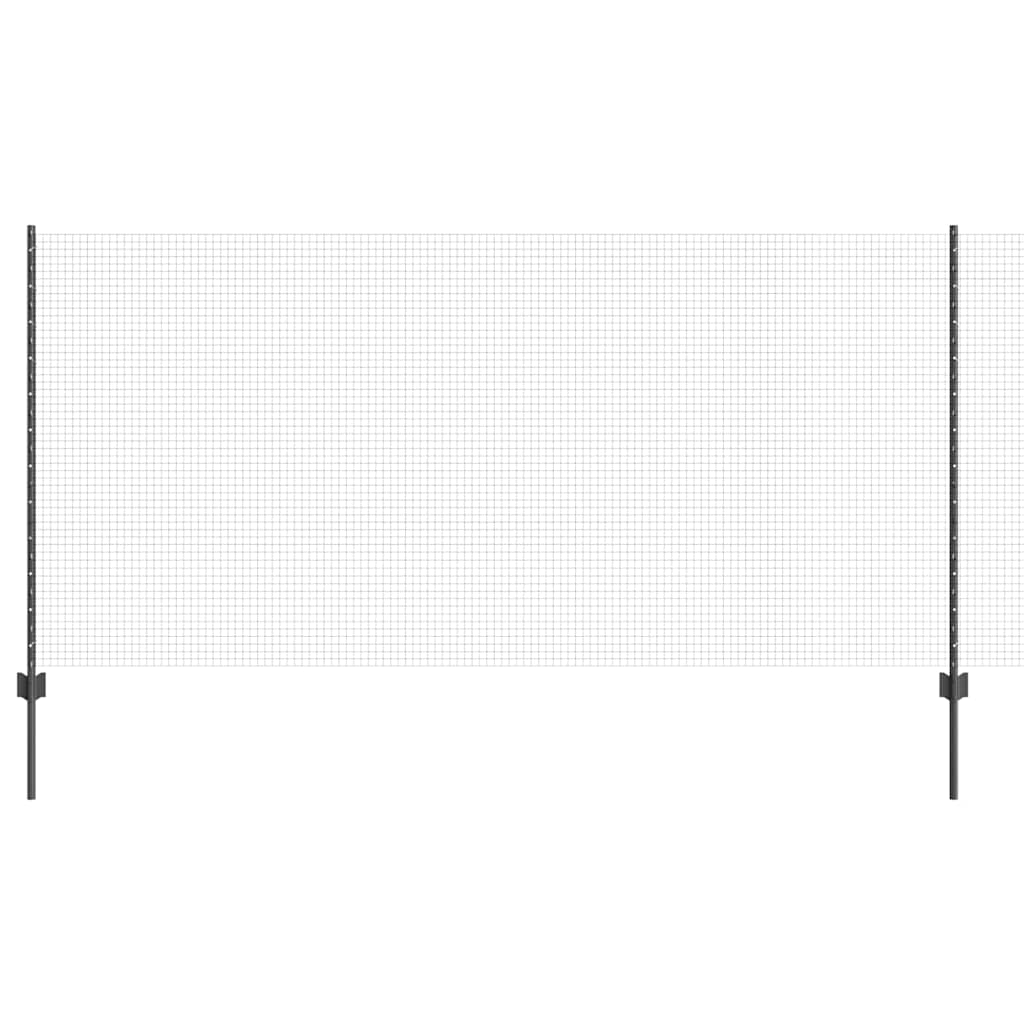 Recinzione Vidaxl con palo grigio 1,2 x 25 m in acciaio e PVC