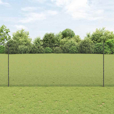 Recinzione Vidaxl con palo grigio 1,4 x 25 m in acciaio e PVC
