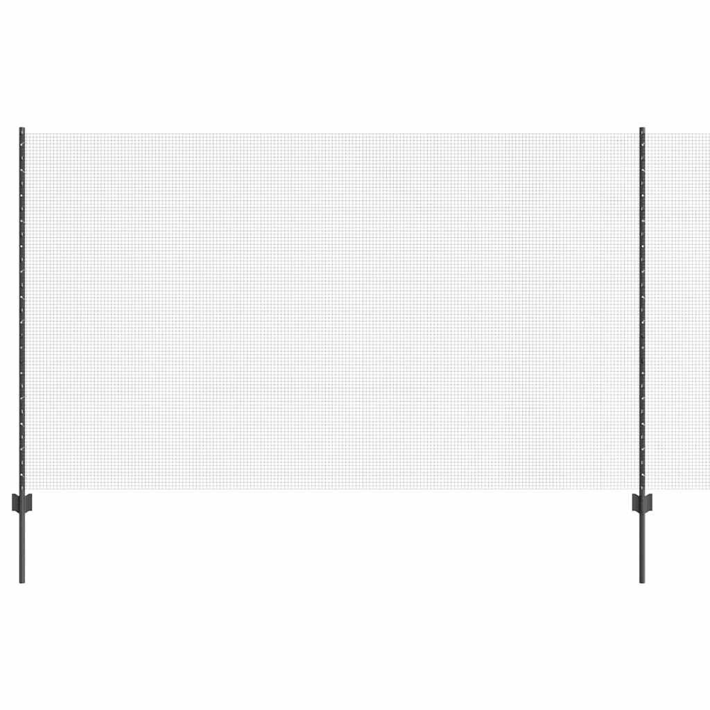 Valla vidaxl con poste gris 1,4 x 25 m acero y PVC