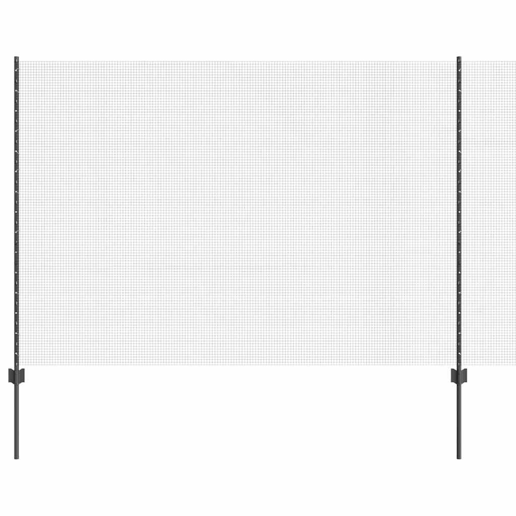Recinzione Vidaxl con palo grigio 1,6 x 25 m in acciaio e PVC