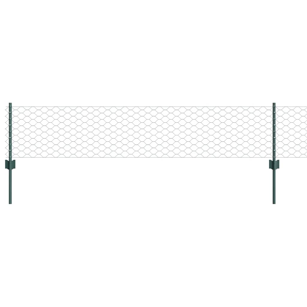 Recinzione Vidaxxl con palo verde 0,4 x 10 m in acciaio e PVC