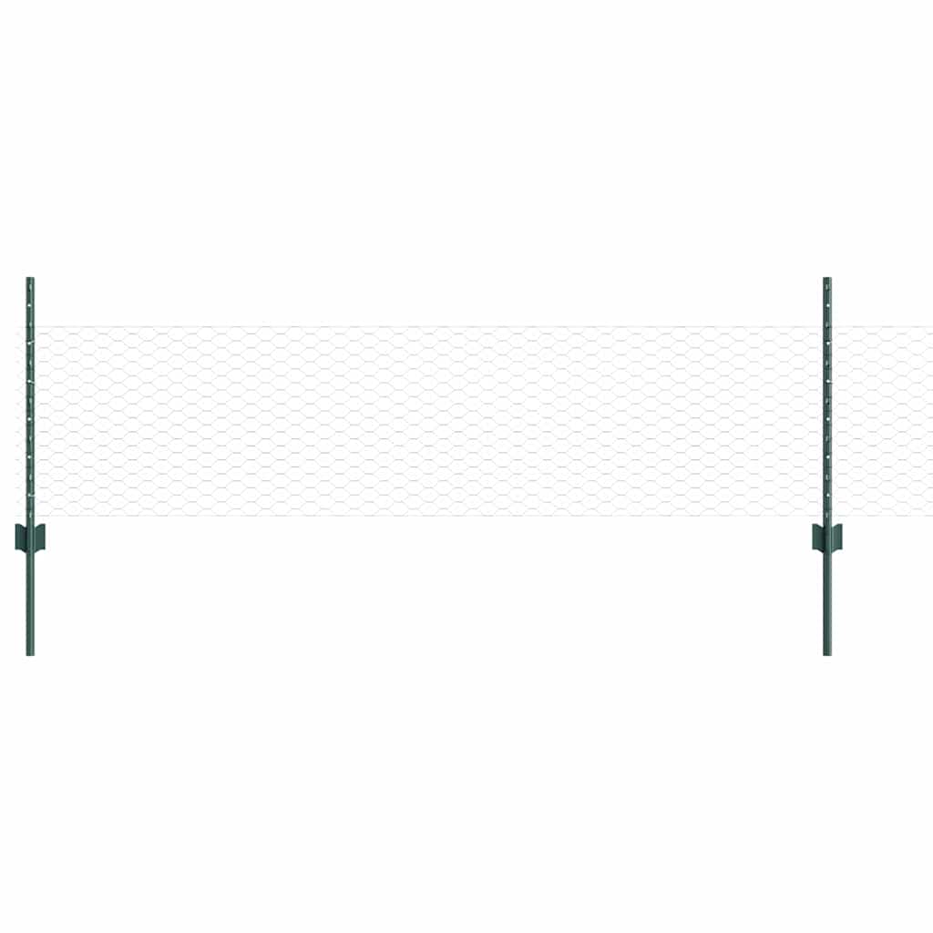 Recinzione Vidaxxl con palo verde 0,5 x 10 m in acciaio e PVC