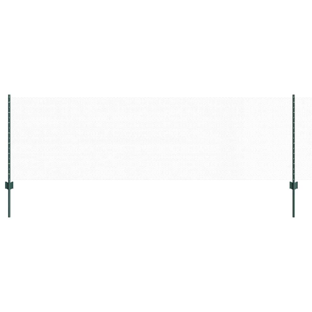 Valla vidaxl con poste verde 0,8 x 10 m acero y PVC