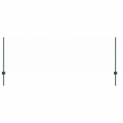 Valla vidaxl con poste verde 0,8 x 10 m acero y PVC