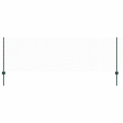 Valla vidaxl con poste verde 0,8 x 10 m acero y PVC
