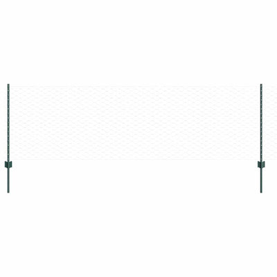 Valla vidaxl con poste verde 0,8 x 10 m acero y PVC