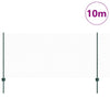 Valla vidaxxl con poste verde 1 x 10 m acero y PVC