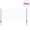 Valla vidaxxl con poste verde 1 x 10 m acero y PVC