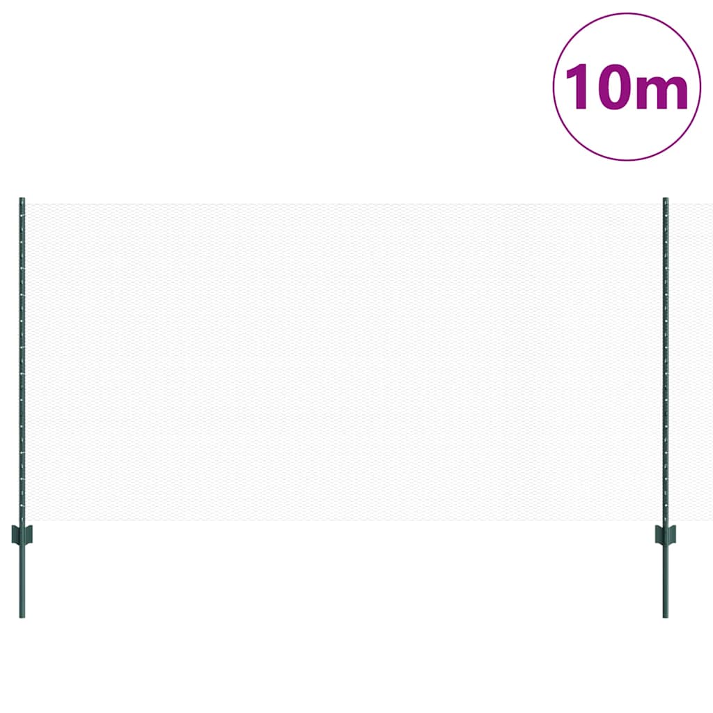 Recinzione Vidaxxl con palo verde 1,2 x 10 m in acciaio e PVC