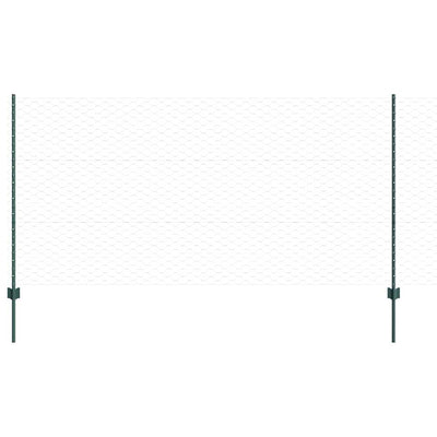 Valla vidaxxl con poste verde 1,2 x 10 m acero y PVC