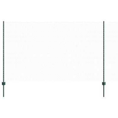 Valla vidaxxl con poste verde 1,4 x 10 m acero y PVC