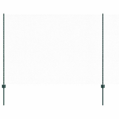 Valla vidaxl con poste verde 1,5 x 10 m acero y PVC