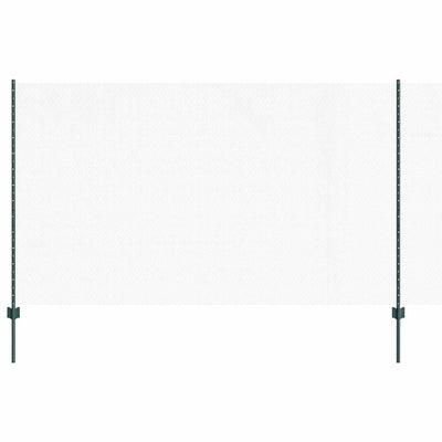 Valla vidaxxl con poste verde 1,4 x 25 m acero y PVC