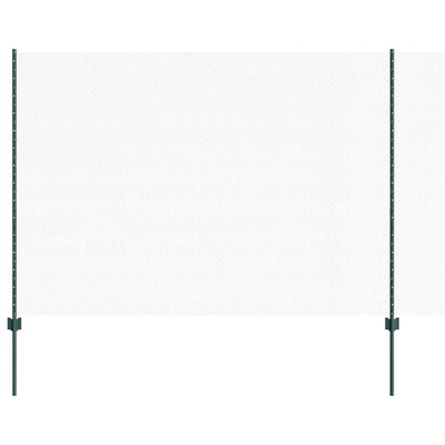 Vidaxl hek met paal groen 1,6 x 25 m staal en pvc