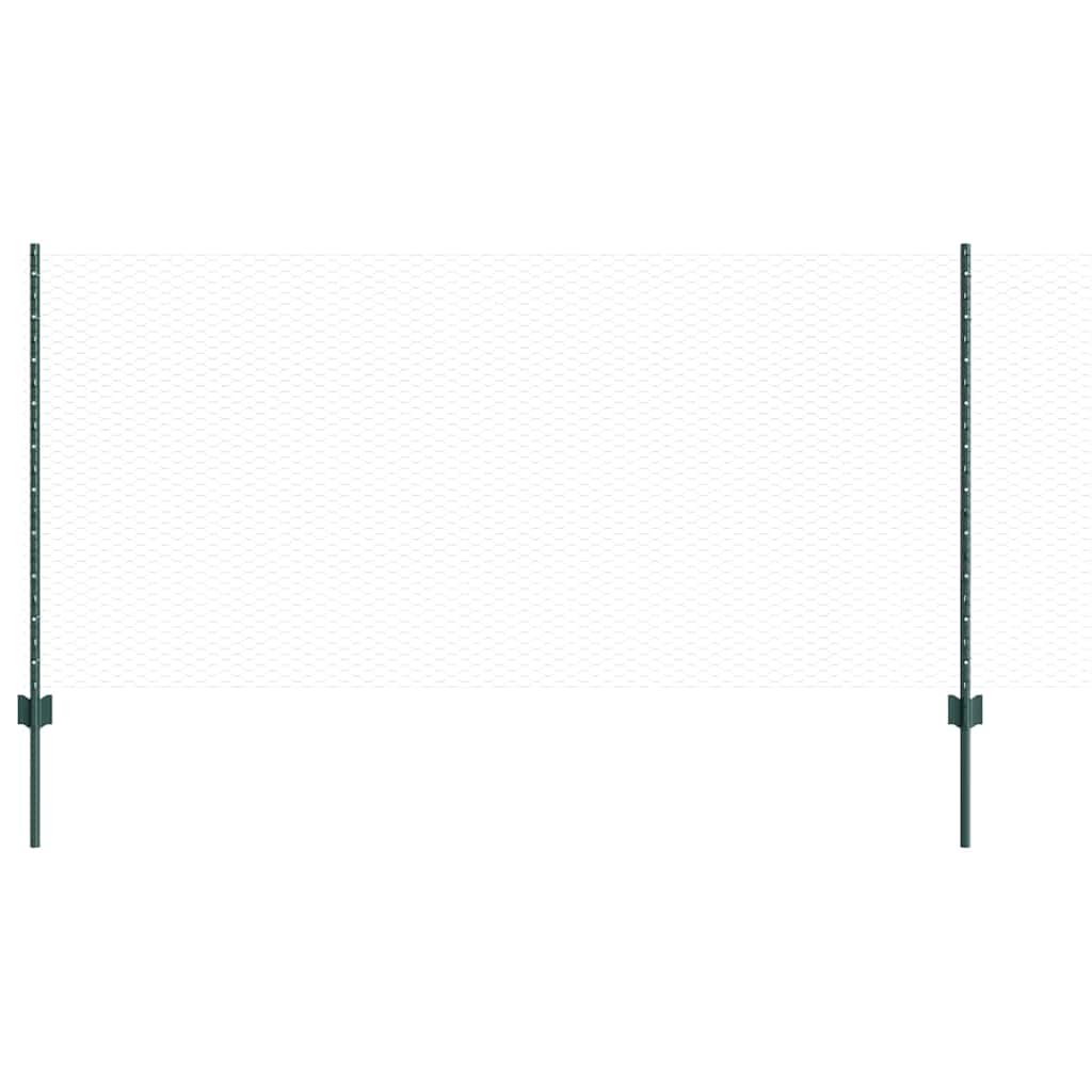 Recinzione Vidaxxl con palo verde 1 x 50 m in acciaio e PVC