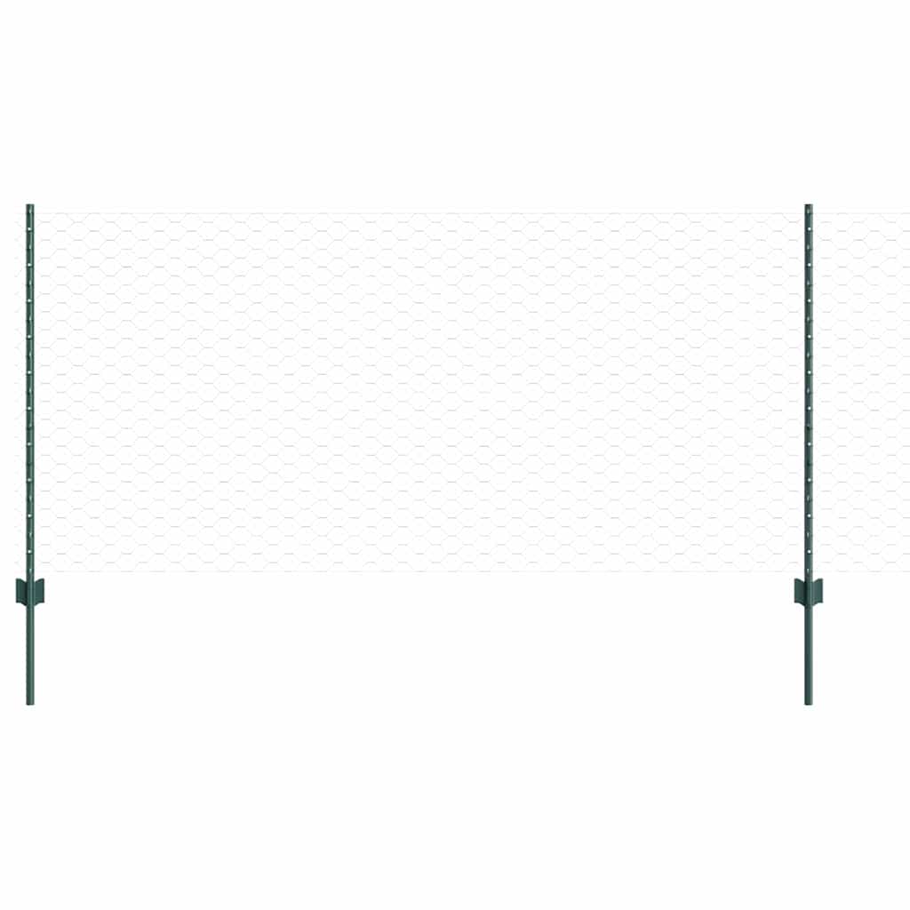 Recinzione Vidaxxl con palo verde 1 x 50 m in acciaio e PVC