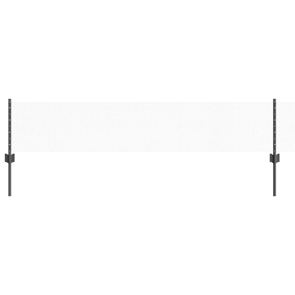 Valla vidaxl con poste gris 0,4 x 10 m acero y PVC