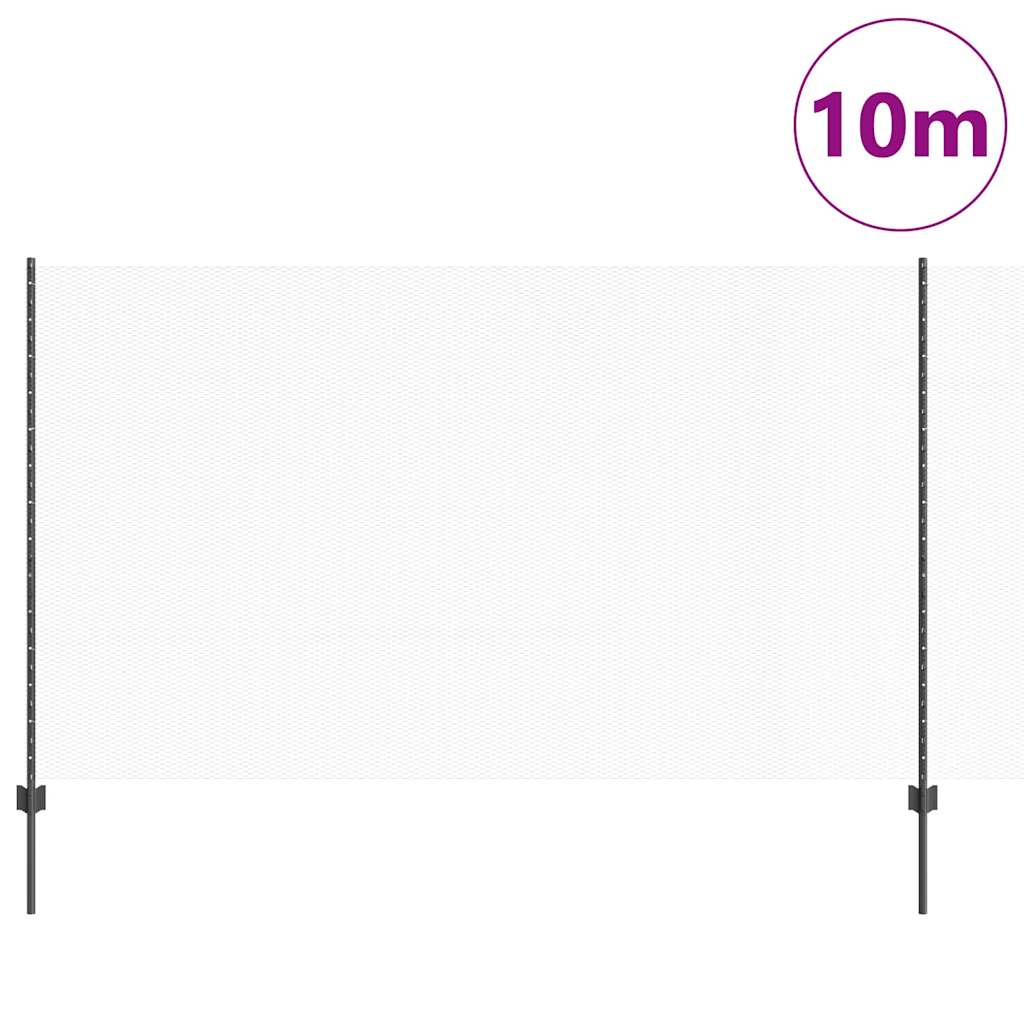 Valla vidaxl con poste gris 1,4 x 10 m acero y PVC