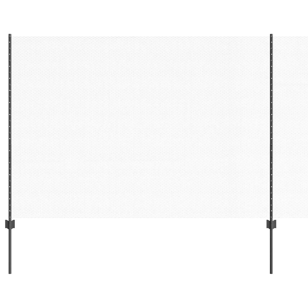Valla vidaxl con poste gris 1,6 x 10 m acero y PVC