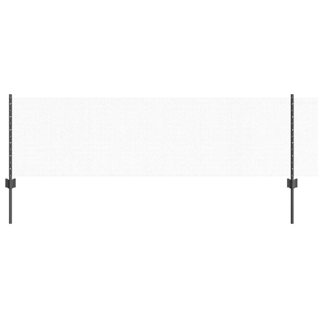 Valla vidaxl con poste gris 0,6 x 25 m acero y PVC
