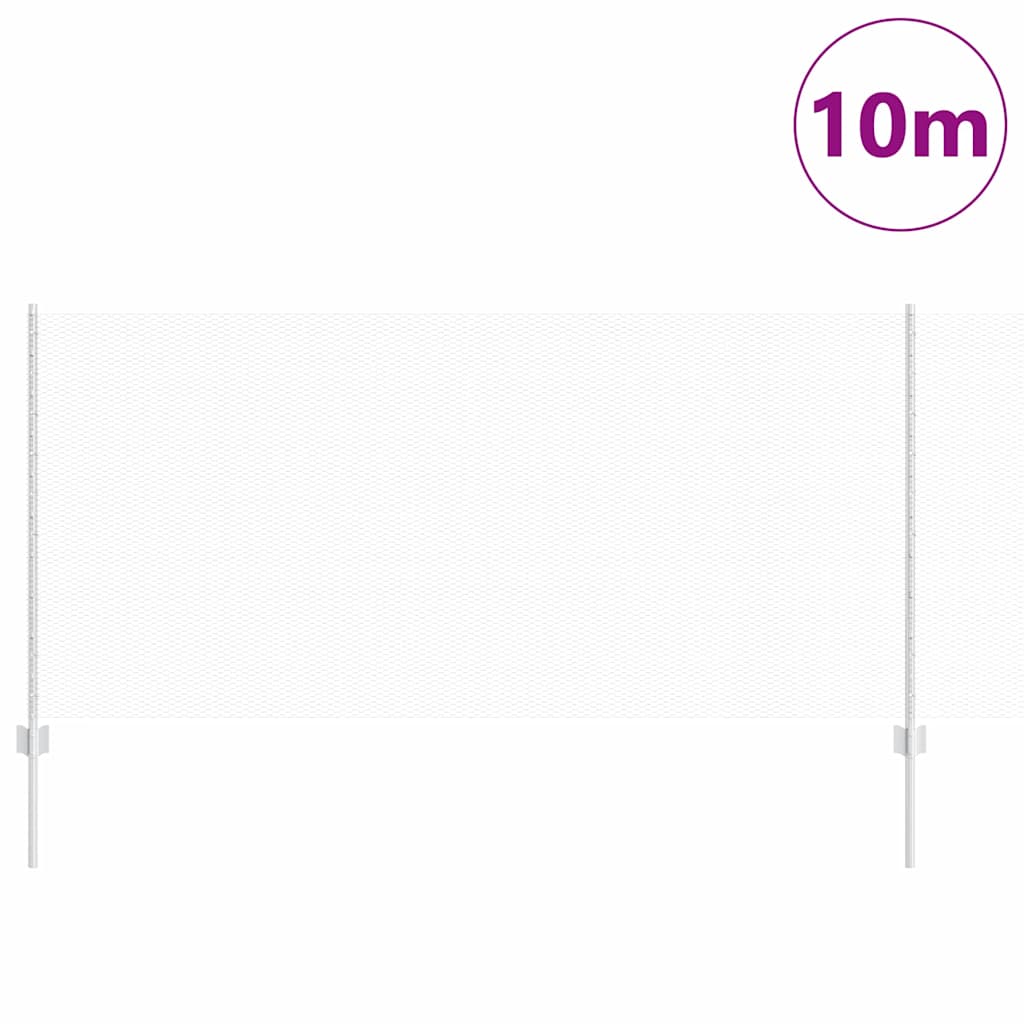 Recinzione Vidaxxl con palo argento 1 x 10 m in acciaio